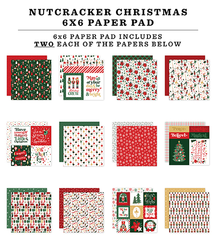 Echo Park Nutcracker Christmas 6X6 Paper Pad