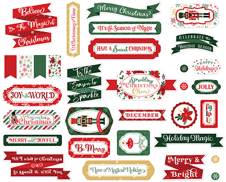 Echo Park Nutcracker Christmas Titles & Phrases