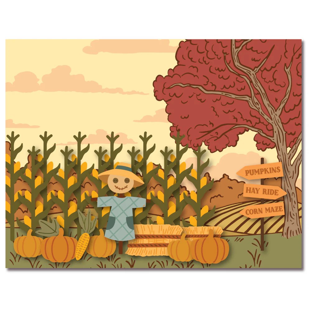 HONEY BEE DIE LOVELY LAYERS FARMHOUSE FIELDS PUMPKIN PATCH ADD ON