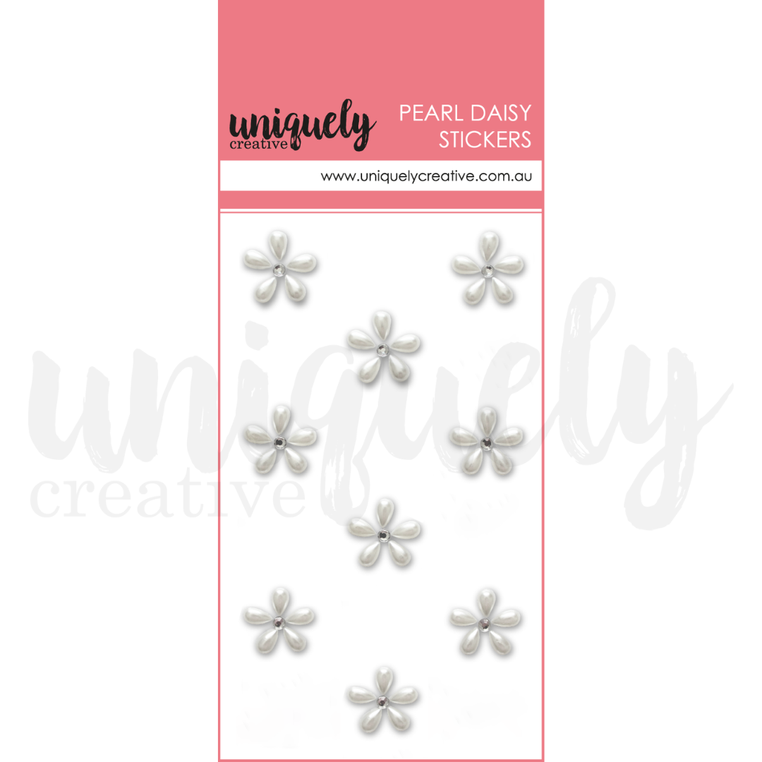 Uniquely Creative Pearl Daisy Stickers Daisy