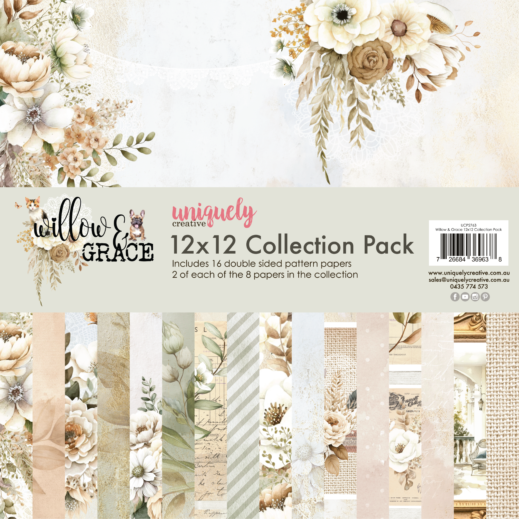 Uniquely Creative Willow & Grace 12X12 Collection Pack