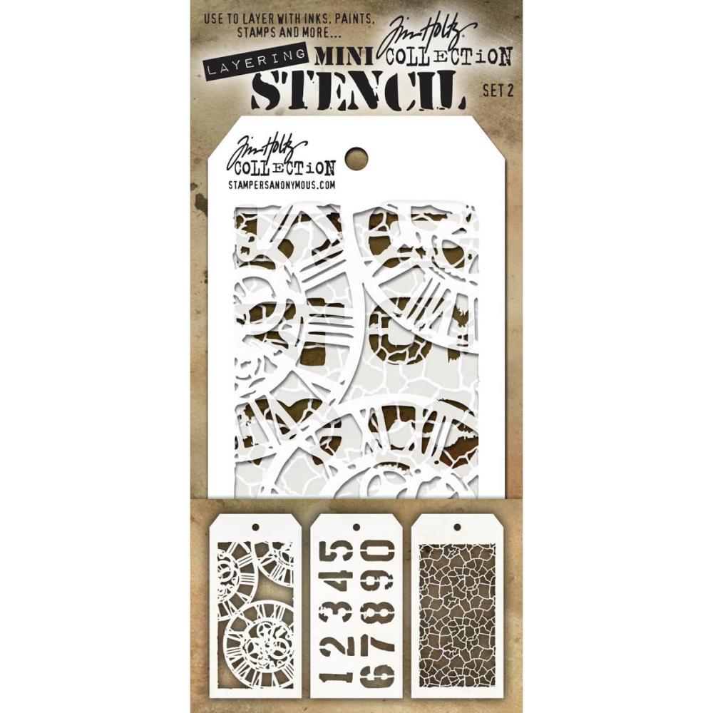 ART GONE WILD TIM HOLTZ MINI TEMPLATE SET 2