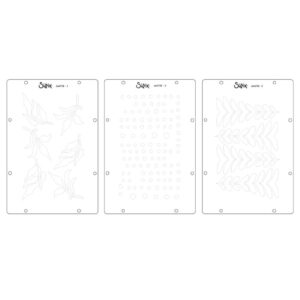 Sizzix Studio Stamps Set 6PK /3PK Stencils the Visiter By Cat Kerr