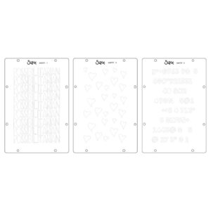 Sizzix Studio Stamps Set 13PK /3PK Stencils Possibilitarian By Cat Kerr