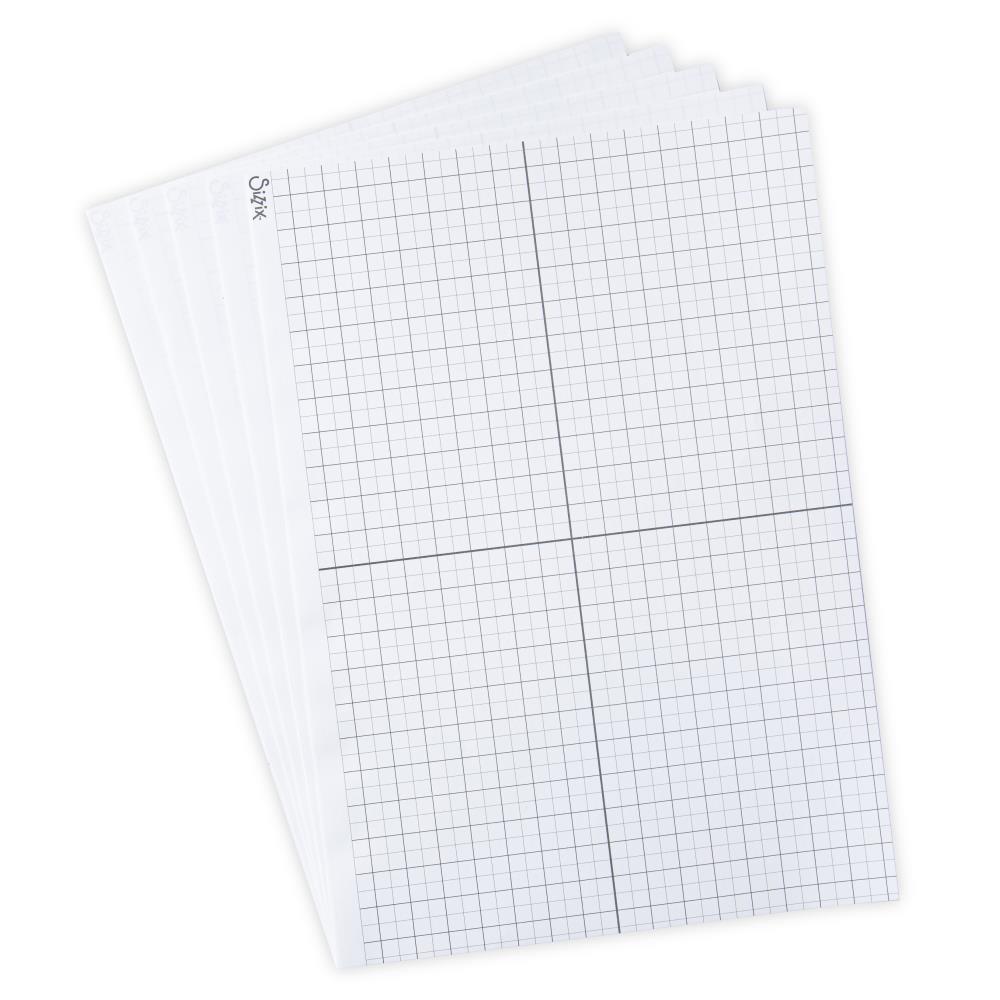 Sizzix Studio Accessory Sticky Grid Sheets 8 1/4″ X 11 5/8″ 5PK