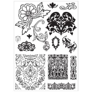 Sizzix Studio Stamps Set 14PK /3PK Stencils Ornate By Vic Hollins