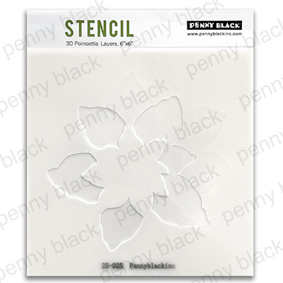 Penny Black Stencil 3D Poinsettia Layers