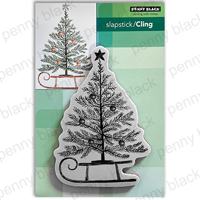 Penny Black Stamp Tree Sleigh