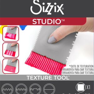 Sizzix Studio Making Tool Texture Tool, 3" X 3", Grey