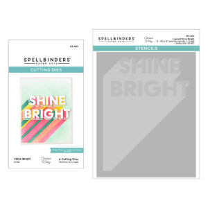 Spellbinders Layered Shine Bright Die & Stencil Bundle From the Shine Bright Collection By Carissa Wiley