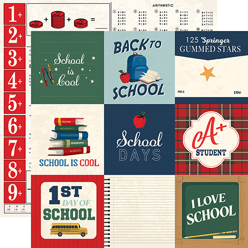 Carta Bella Back To School 12X12 4X4 Journaling Cards