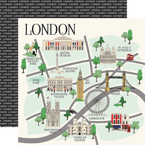 Carta Bella London 12X12 London Map