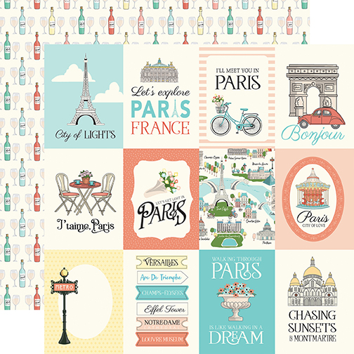 Carta Bella Paris 12X12 3X4 Journaling Cards