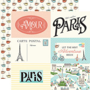 Carta Bella Paris 12X12 6X4 Journaling Cards