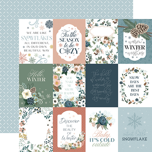 Carta Bella Winter Wonderland 12X12 3X4 Journaling Cards