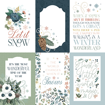 Carta Bella Winter Wonderland 12X12 4X6 Journaling Cards