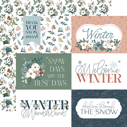 Carta Bella Winter Wonderland 12X12 6X4 Journaling Cards