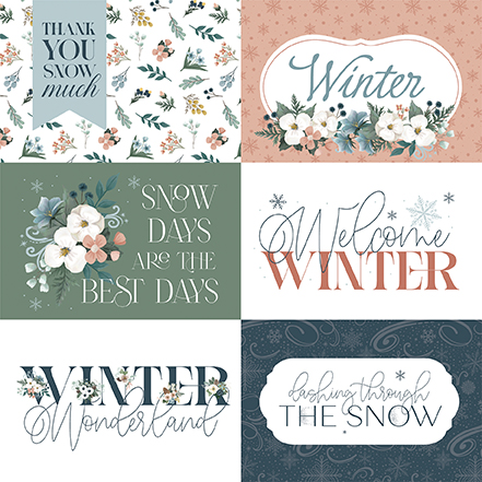 Carta Bella Winter Wonderland 12X12 6X4 Journaling Cards