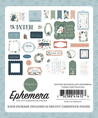 Carta Bella Winter Wonderland Ephemera