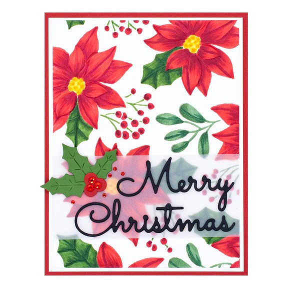 SPELLBINDERS 3D EMBOSSING FOLDER SCENIC POINSETTA