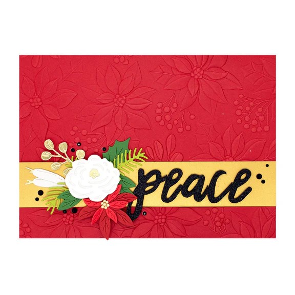 SPELLBINDERS 3D EMBOSSING FOLDER SCENIC POINSETTA