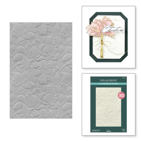 Spellbinders Amaryllis Garden 3D Embossing Folder From the Amaryllis Christmas Collection By Yana Smakula