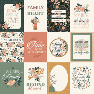 Echo Park Family 12X12 3X4 Journaling Cards