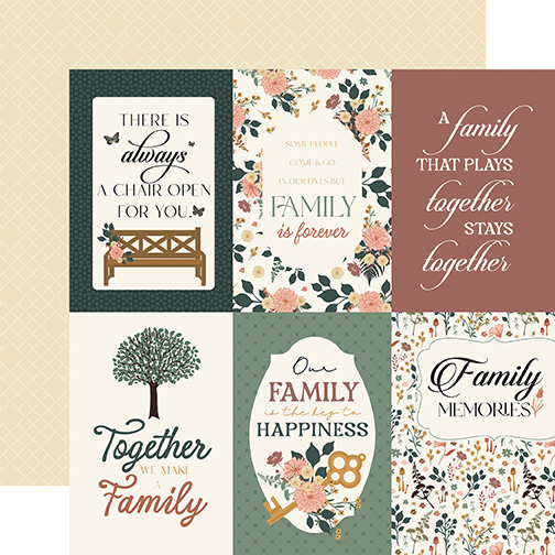 Echo Park Family 12X12 4X6 Journaling Cards