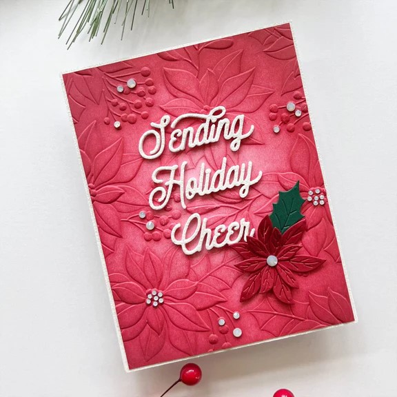 SPELLBINDERS 3D EMBOSSING FOLDER SCENIC POINSETTA