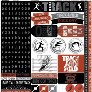 Reminisce Let's Play! Track & Field 12X12 Sticker