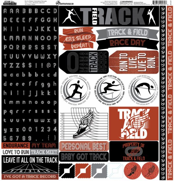 Reminisce Let's Play! Track & Field 12X12 Sticker