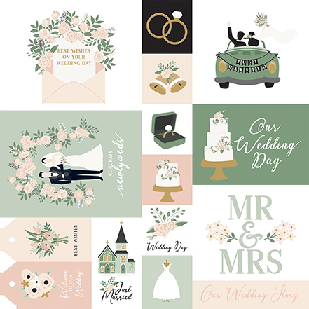 Echo Park Marry Me 12X12 Multi Journaling Cards