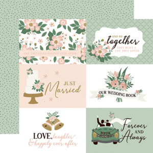 Echo Park Marry Me 12X12 6X4 Journaling Cards