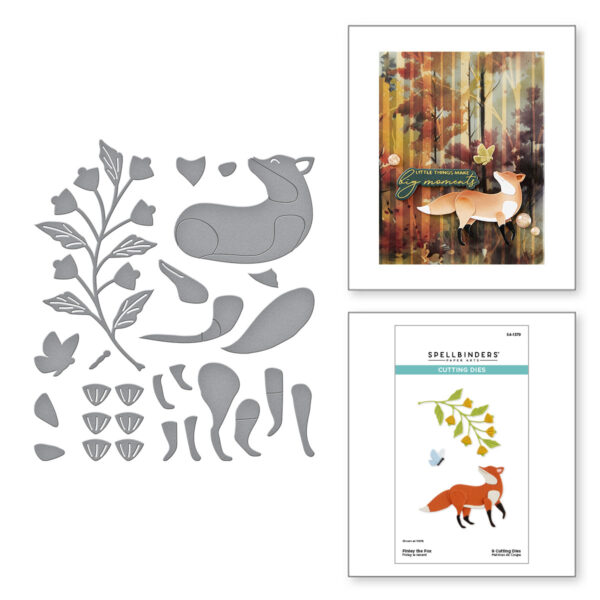 Spellbinders Finley the Fox Etched Dies From the Woodland Tales Collection