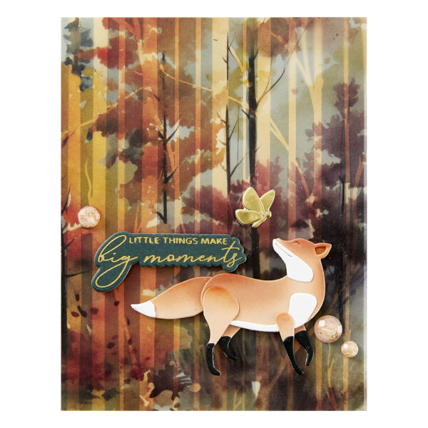 Spellbinders Finley the Fox Etched Dies From the Woodland Tales Collection