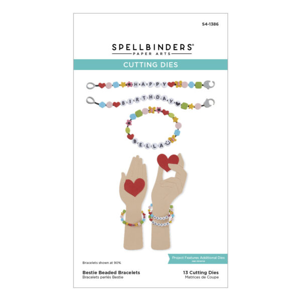 Spellbinders Bestie Beaded Bracelets Etched Dies From the Beads of Friendship Collection