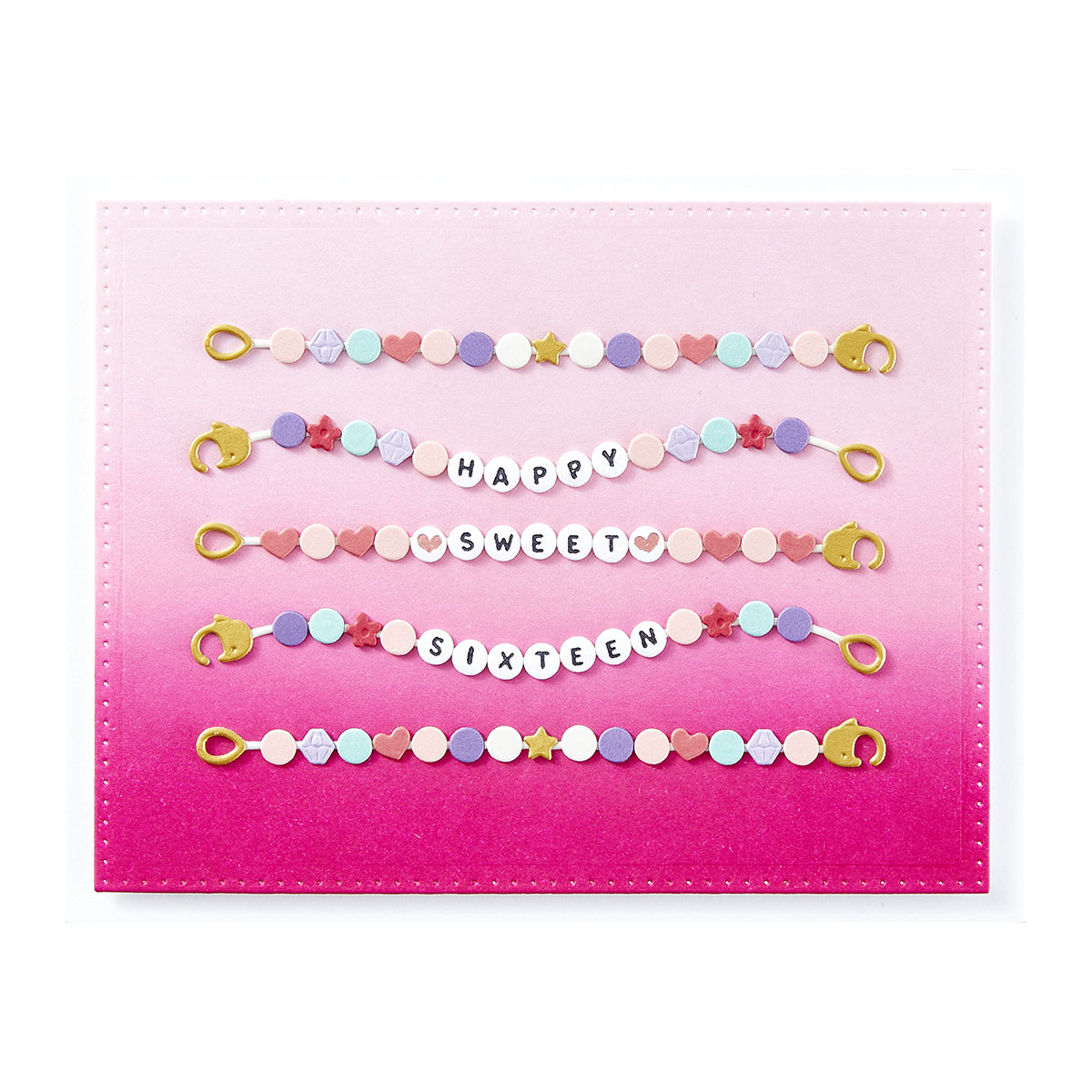 Spellbinders Bestie Beaded Bracelets Etched Dies From the Beads of Friendship Collection