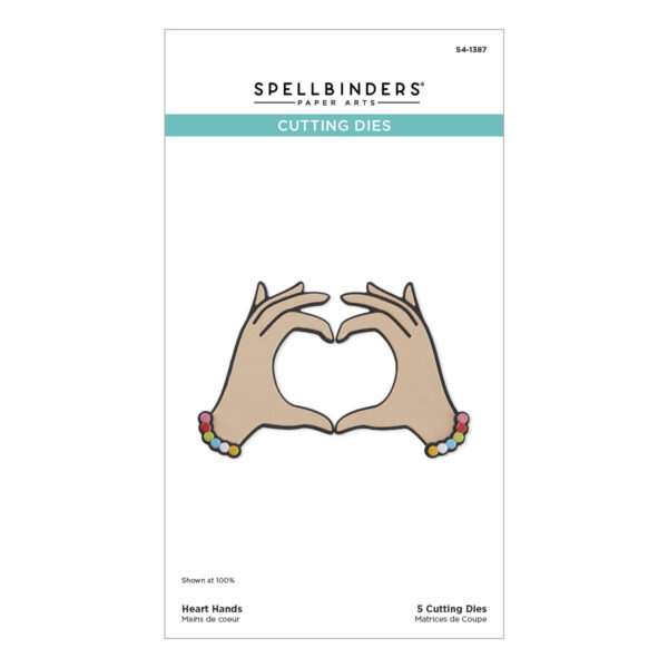 Spellbinders Heart Hands Etched Dies From the Beads of Friendship Collection