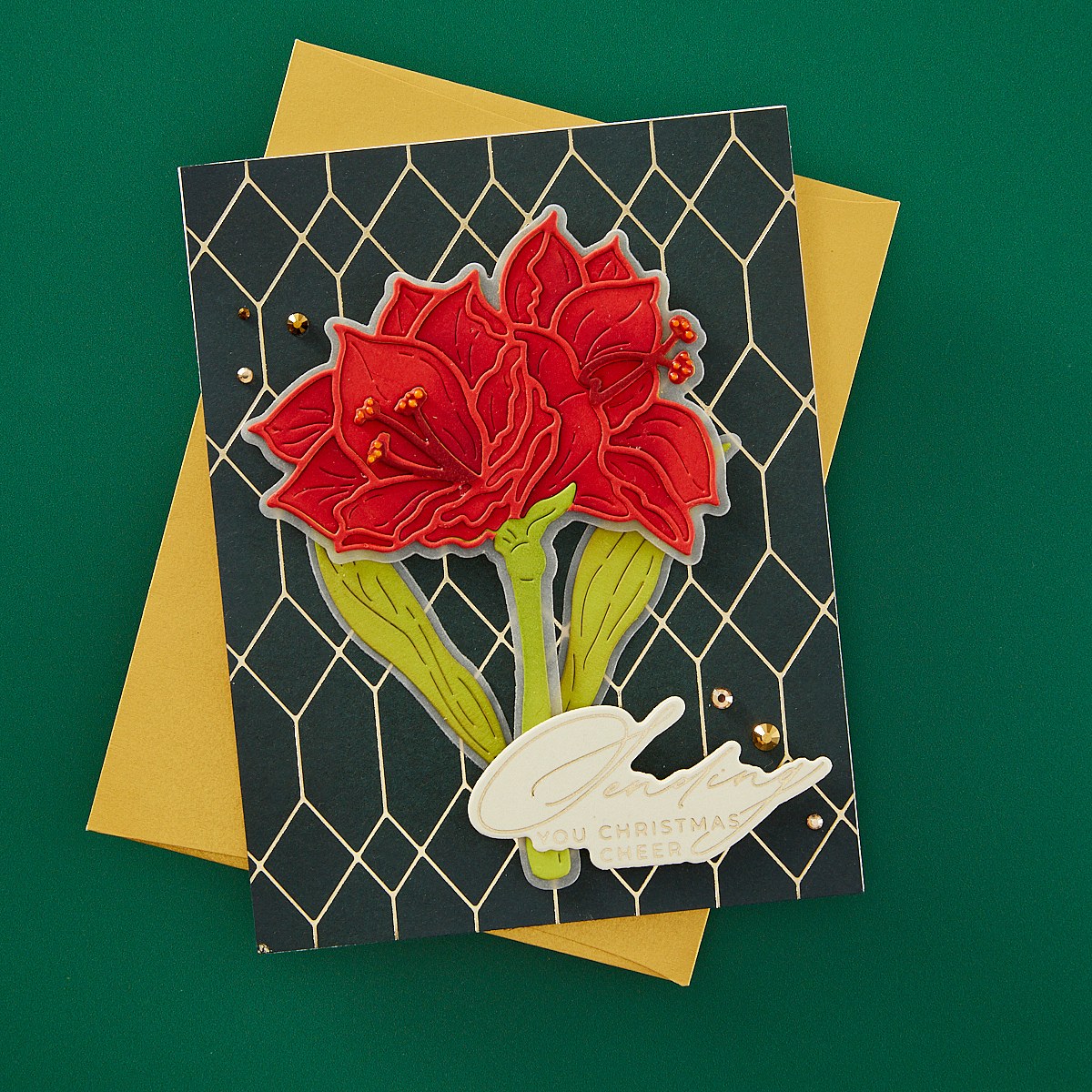 Spellbinders Yana’s Amaryllis Etched Dies From the Amaryllis Christmas Collection By Yana Smakula