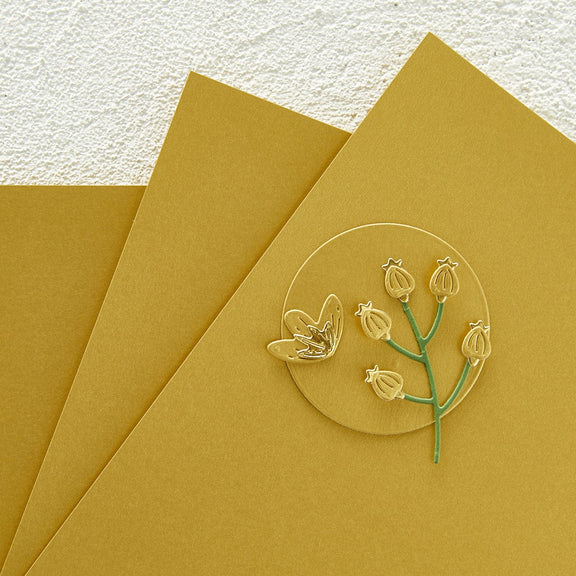 SPELLBINDERS 8.5X11 BRUSHED GOLD CARDSTOCK