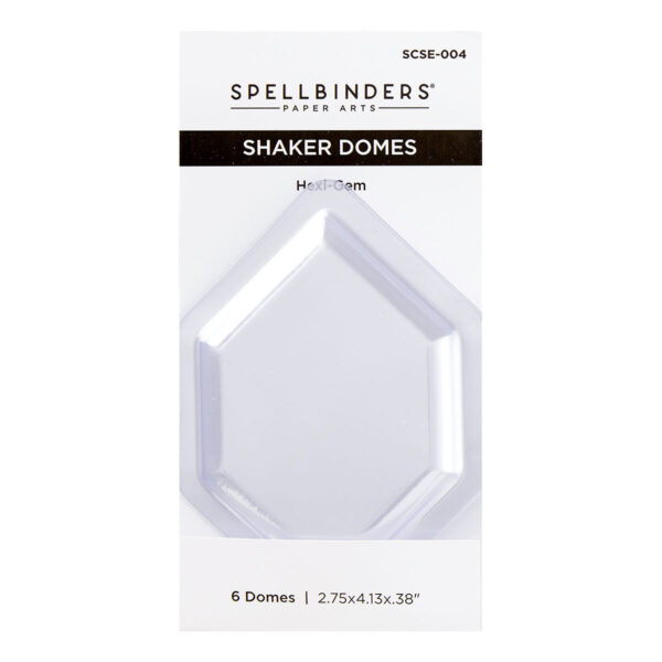 Spellbinders Hexi-gem Shaker Dome - 6 Pack