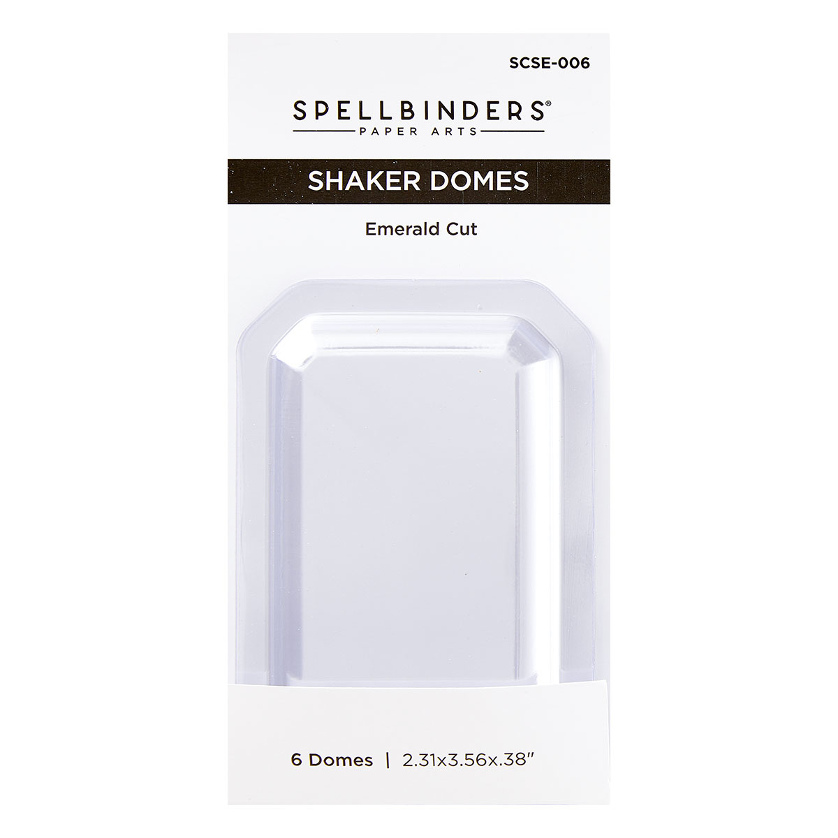 Spellbinders Emerald Cut Shaker Dome – 6 Pack