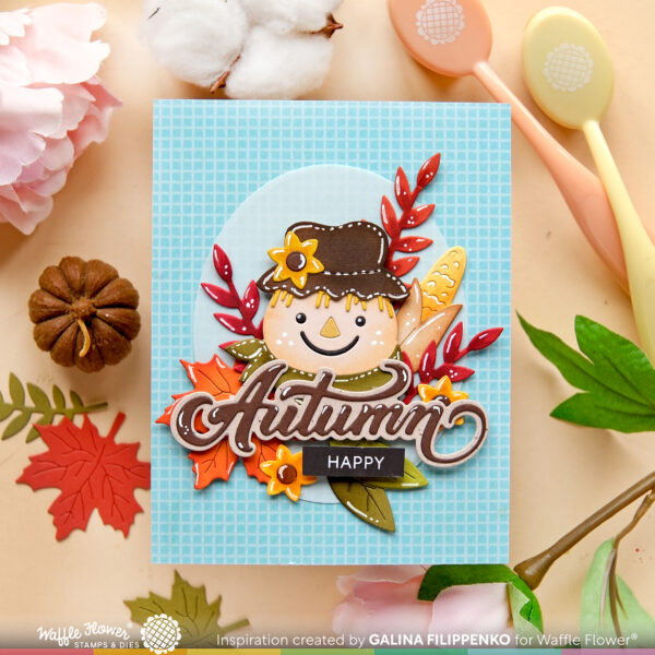 Waffle Flower Die Autumn Word