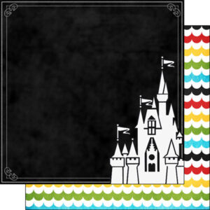 SCRAPBOOK CUSTOMS 12X12 MAGIC CASTLE DOUBLE SIDED