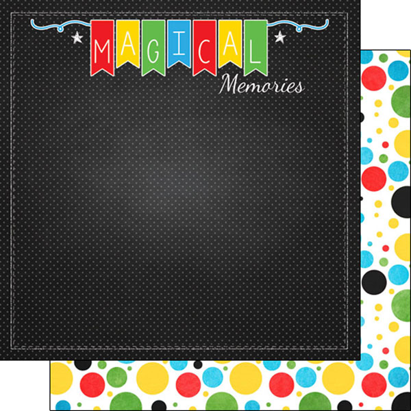 SC 12X12 MAGICAL MEMORIES DOTS DOUBLE SIDED