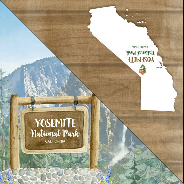 SCRAPBOOK CUSTOMS 12X12 YOSEMITE NATIONAL PARK