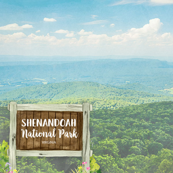 SCRAPBOOK CUSTOMS 12X12 SHENANDOAH NATIONAL PARK