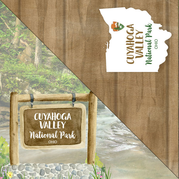 SCRAPBOOK CUSTOMS 12X12 CUYAHOGA VALLEY NATIONAL PARK