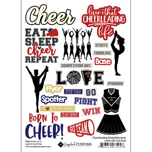 SCRAPBOOK CUSTOMS LASER DIE CUTS CHEERLEADING