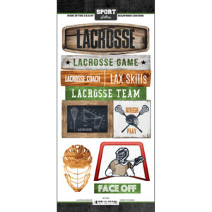 SCRAPBOOK CUSTOMS STICKER LACROSSE WOOD